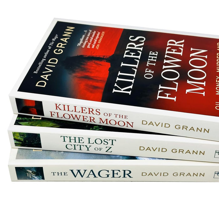 David Grann Collection 3 Books Set (Killers of the Flower Moon, The Lost City of Z & The Wager)