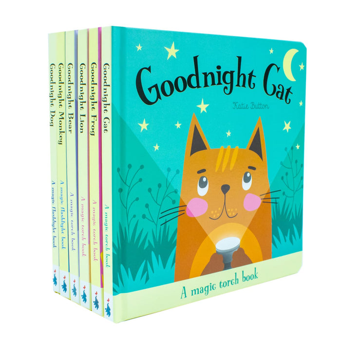 Magic Torch Book Series Collection 6 Book Set By Joshua George ( Goodnight Dog, Goodnight Frog, Goodnight Lion, Goodnight Bear, Goodnight Monkey, Goodnight Cat)