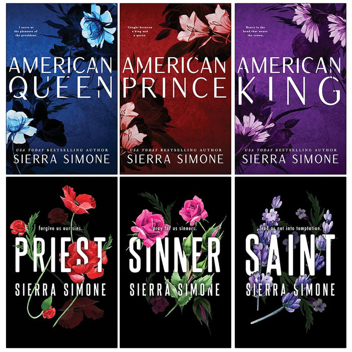 Sierra Simone New Camelot Series & Priest Trilogy 6 Books Set (American Prince, American King, American Queen, Priest, Sinner, Saint)