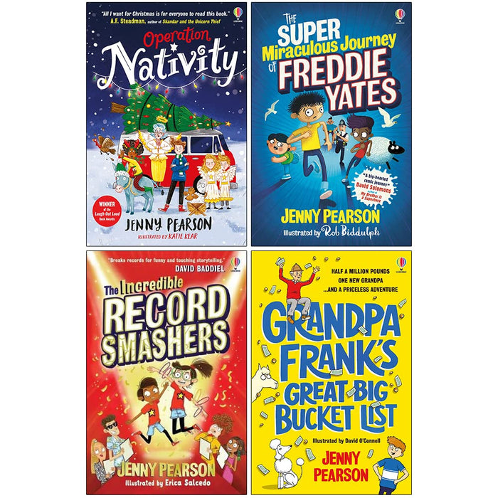 Jenny Pearson Collection 4 Books Set (Operation Nativity [Hardcover],The Super-Miraculous Journey of Freddie Yates & More...)