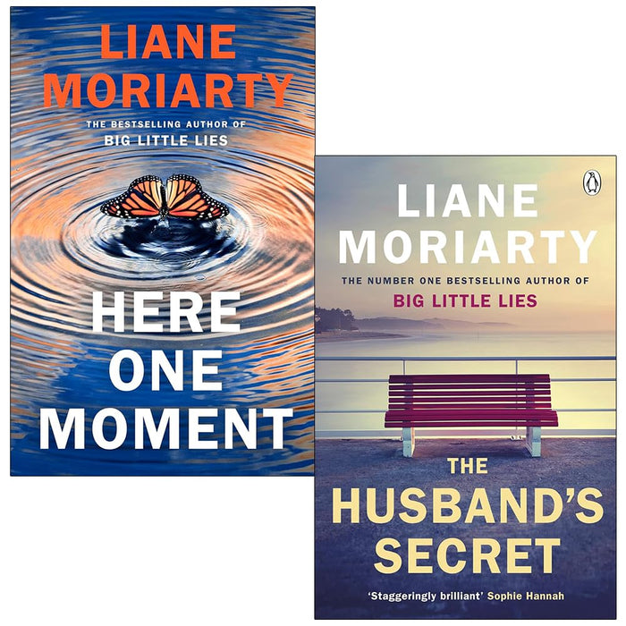 Liane Moriarty Collection 2 Books Set (Here One Moment and The Husband's Secret)