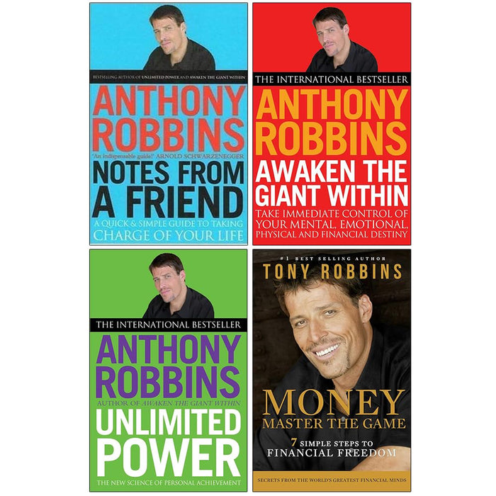 Tony Robbins Collection 4 Books Set (Notes From A Friend, Awaken The Giant Within)