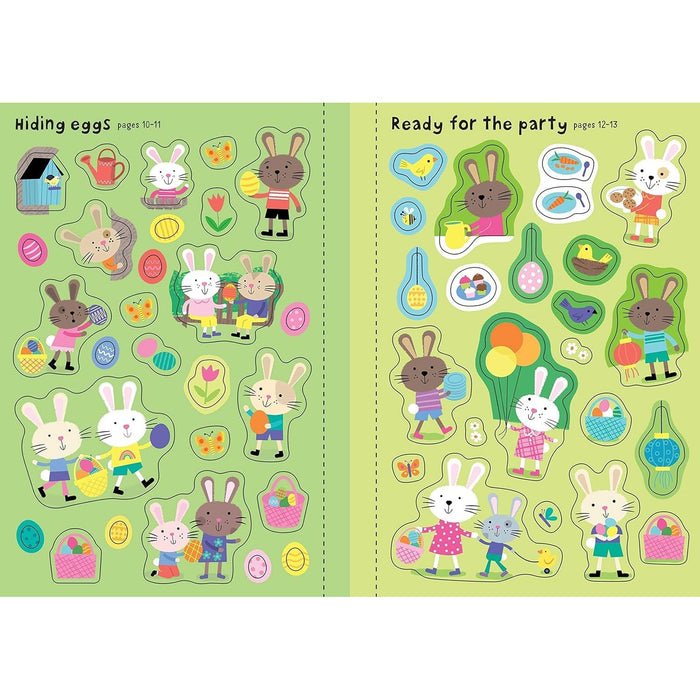 Usborne Activities Easter Sticker 4 Books Collection Set (Easter Sticker Book)