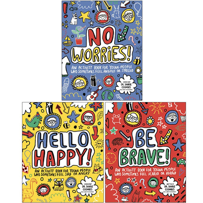 Katie Abey 3 Books Collection Set (No Worries! Mindful Kids, Hello Happy! Mindful Kids, Be Brave! Mindful Kids)