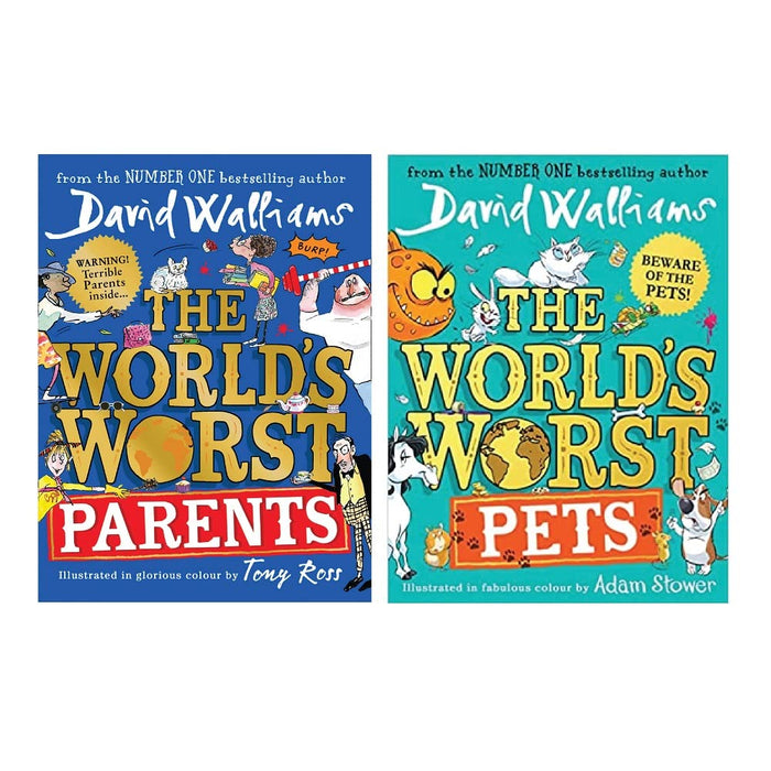 David Walliams World's Worst Series 2 Book Set Collection (World's Worst Parents, World's Worst Pets)