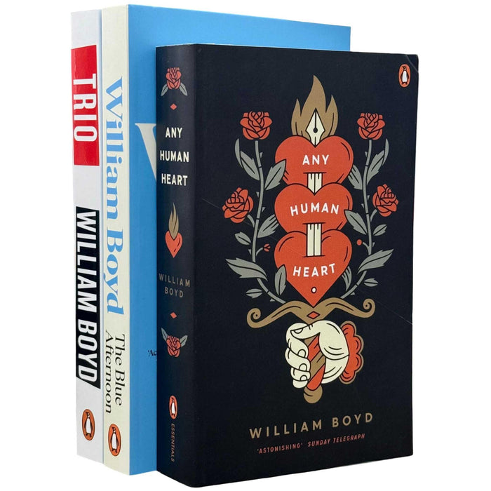 William Boyd 3 Books Collection Set (Any Human Heart, The Blue Afternoon and Trio)