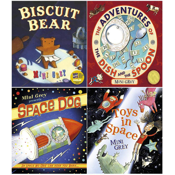 Biscuit bear, adventures of the dish and the spoon, space dog, toys in space collection 4 books set