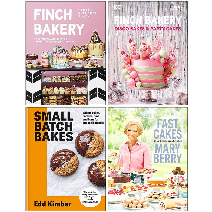 The Finch Bakery, Finch Bakery Disco Bakes and Party Cakes, Small Batch Bakes & Fast Cakes Easy Bakes in Minutes 4 Books Collection Set