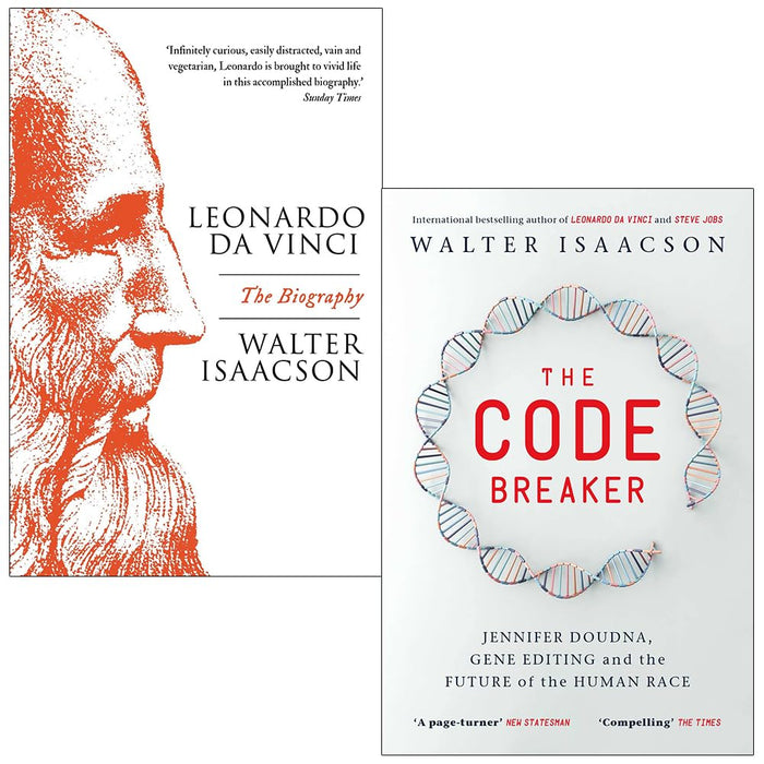 Walter Isaacson  2 Books Collection Set ( Leonardo Da Vinci & The Code Breaker) - The Book Bundle