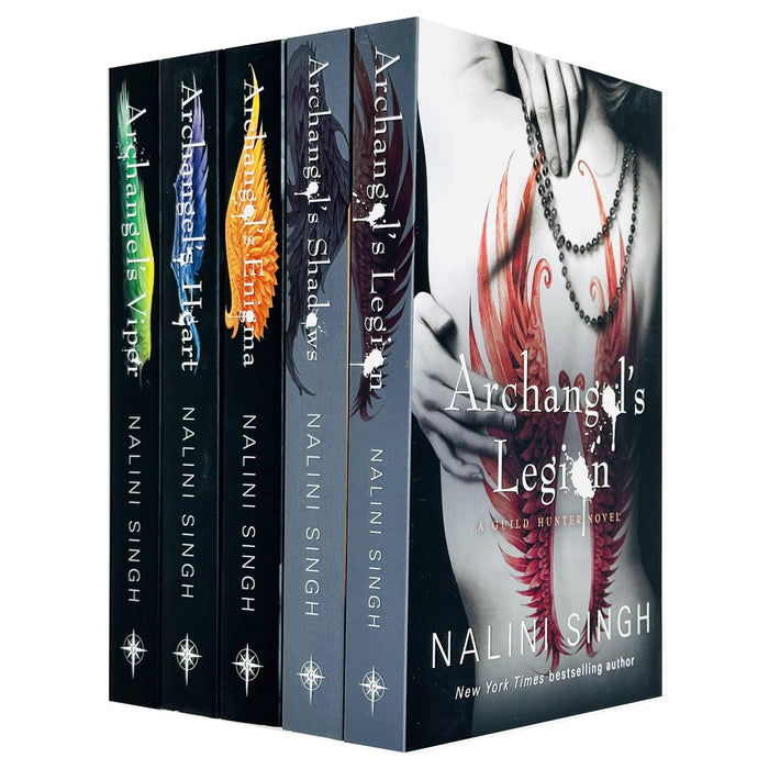 Guild Hunter Series 6-10: 5 Books Collection Set By Nalini Singh (Archangel's Legion, Archangel's Shadows, Archangel's Enigma, Archangel's Heart and Archangel's Viper)