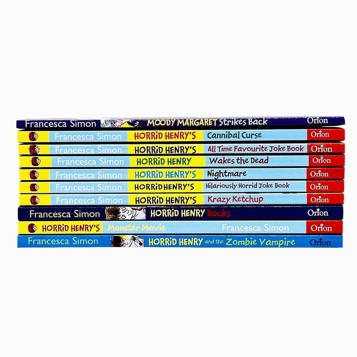 Horrid Henry Francesca Simon 10 Books Collection Set (Moody Margaret Strikes Back)