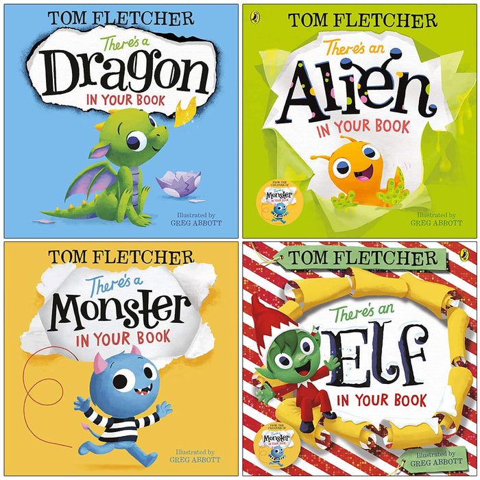 Tom Fletcher Who's In Your Book Series 4 Books Collection Set (There's a Dragon in Your Book)