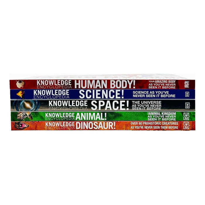 Knowledge Encyclopedias Collection 5 Books Set By DK (Human Body, Science, Space, Animal & Dinosaur)