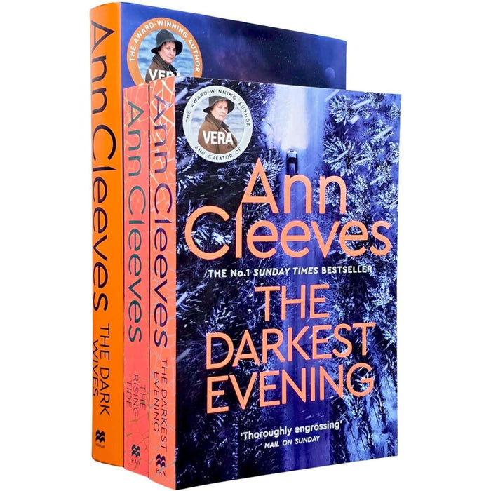 The Vera Stanhope Series Book 9-11 by Ann Cleeves 3 Books Collection Set (The Darkest Evening, The Rising Tide and The Dark Wives)