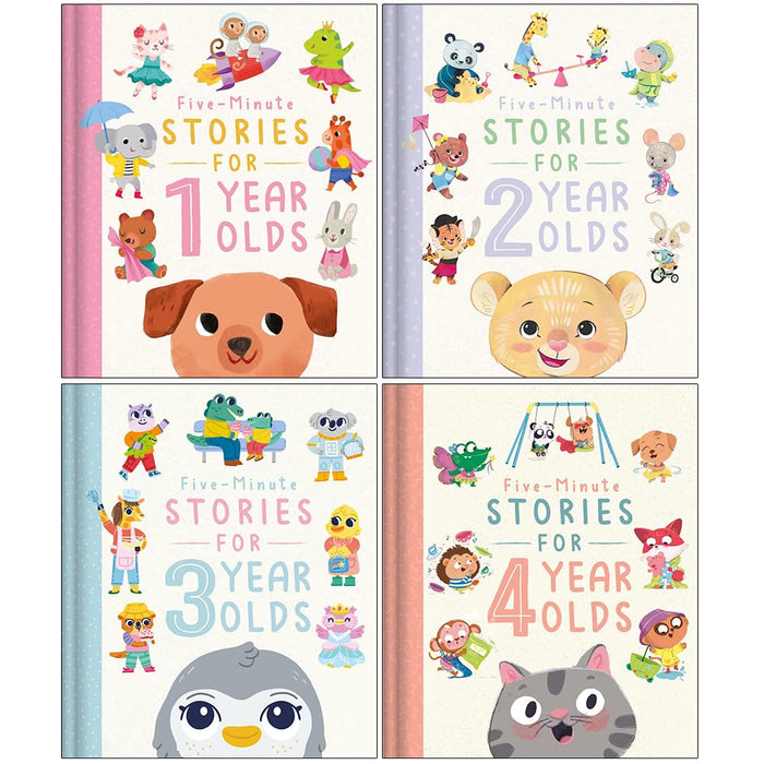 Five-Minute Stories for 1-4 Year Olds Bedtime Story Collection 4 Books Set By Igloo Books