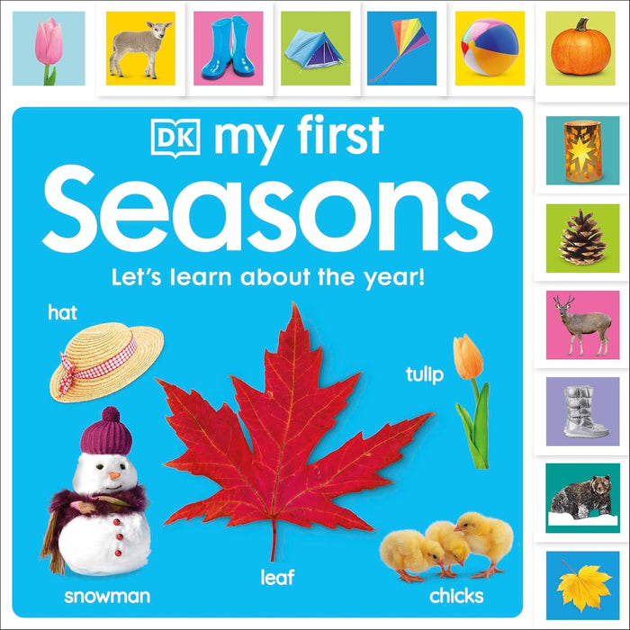 My First Board Book Collection 3 Books Set (Alphabet Numbers & Words, Colours & Seasons)