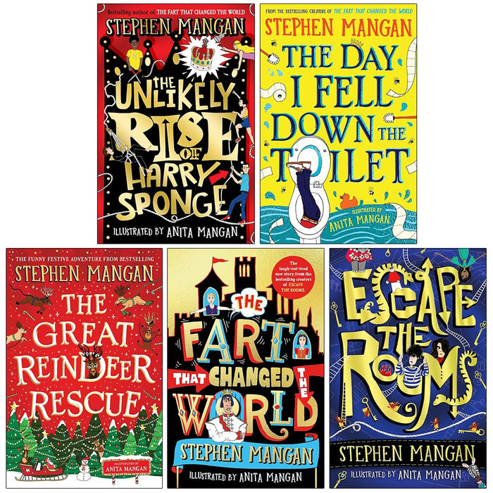 Stephen Mangan Collection 5 Books Set Great Reindeer Rescue,Escape the Rooms