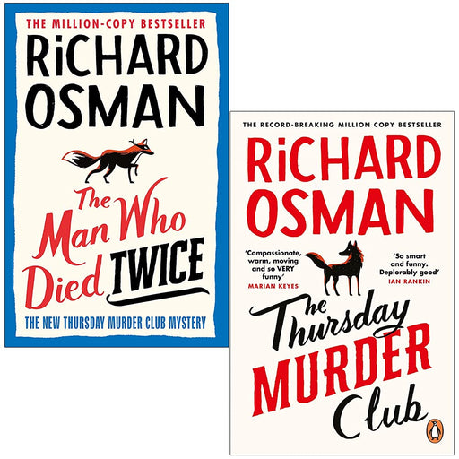 Thursday Murder Club Series 2 Books Collection Set By Richard Osman (The Man Who Died Twice, The Thursday Murder Club) - The Book Bundle