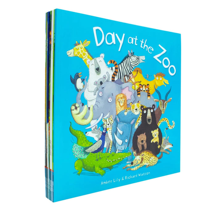 A Day at the Zoo 10 Animal Stories Illustrated Picture Flats Book Collection: (Animal Magic)