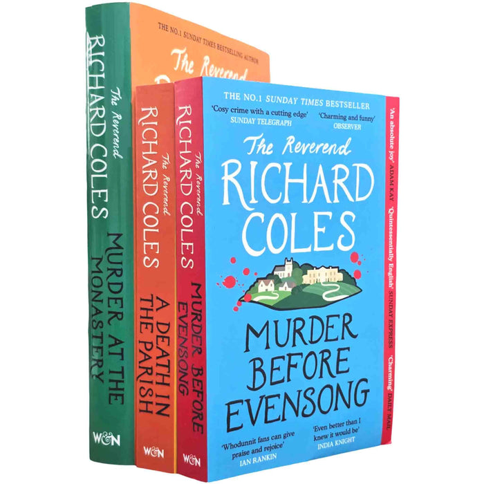 Canon Clement Mysteries By Reverend Richard Coles 3 Books Collection Set (Murder Before Evensong, A Death in the Parish and Murder at the Monastery [Hardback])