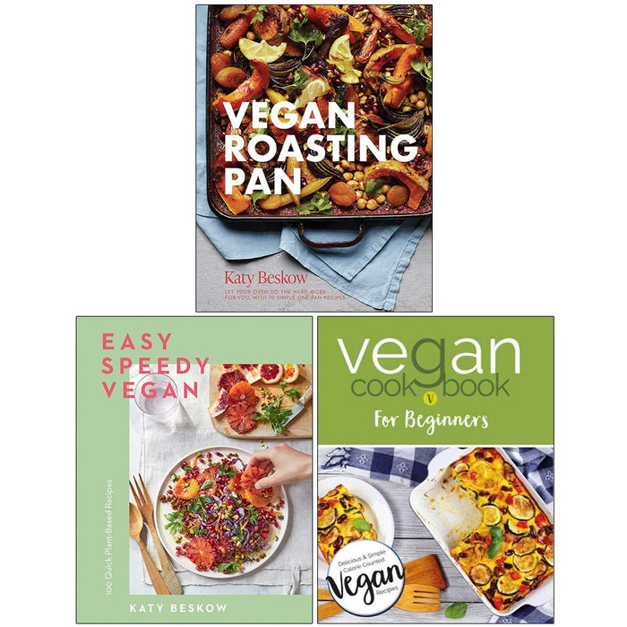 Vegan Roasting Pan,  Easy Speedy Vegan,  Vegan Cookbook For Beginners 3 Books Collection Set - The Book Bundle