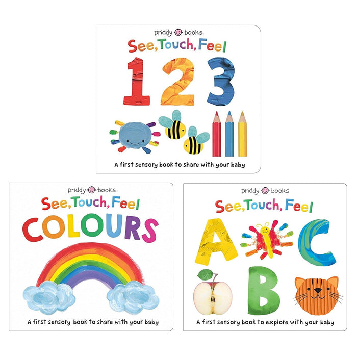 See Touch Feel Series 3 Books Collection Set (See Touch Feel 123, See Touch Feel Colours & See Touch Feel ABC)