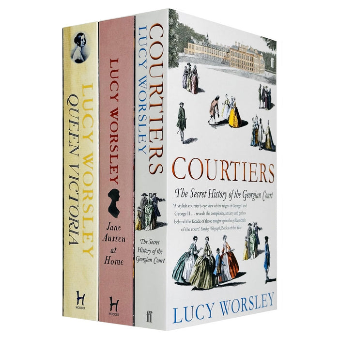 Lucy Worsley 3 Books Collection Set (Queen Victoria, Jane Austen at Home, Courtiers)