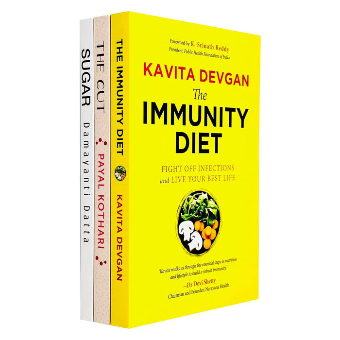 The Immunity Diet, The Gut & Sugar 3 Books Collection Set