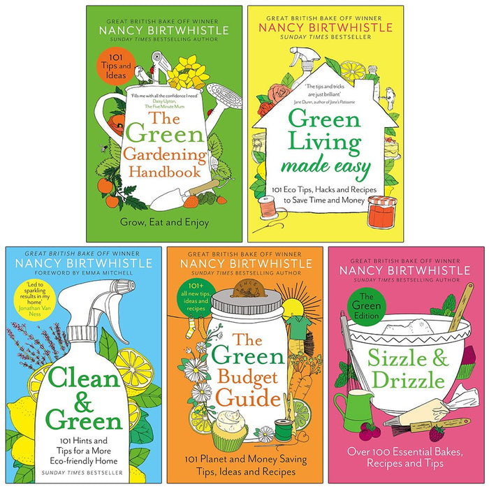 Nancy Birtwhistle Collection 5 Books Set (The Green Gardening Handbook, Green Living Made Easy)