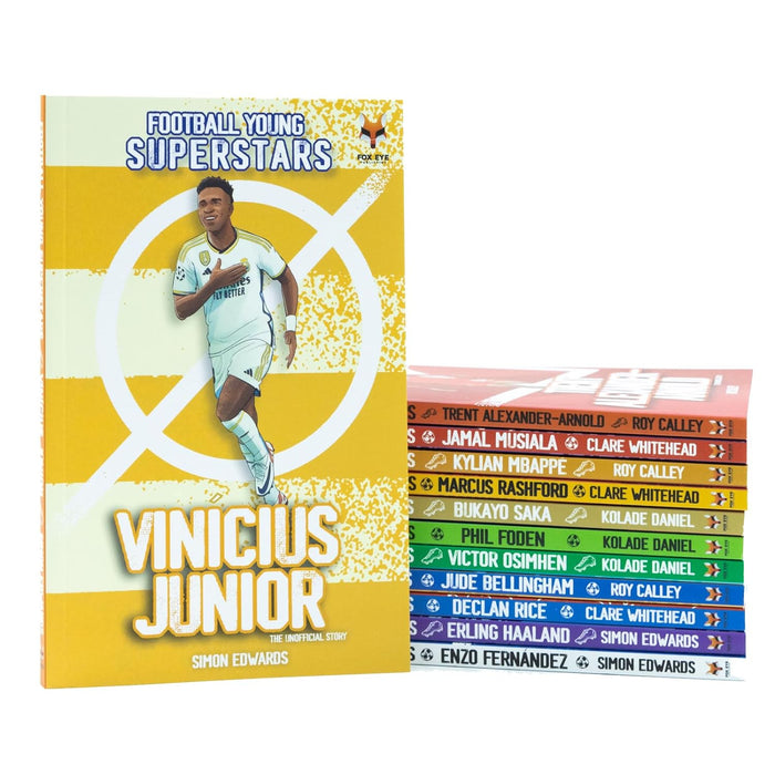 Football Young Superstars 12 Books Box Set: Jude Bellingham, Marcus Rashford, Phil Foden, Bukayo Saka, Kylian Mbappe