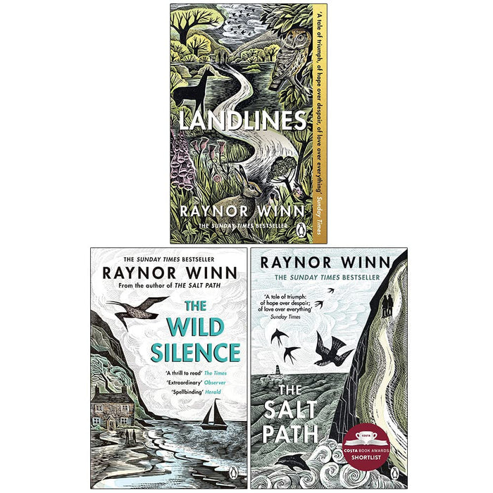 Raynor Winn Collection 3 Books Set (The Wild Silence, The Salt Path, Landlines)