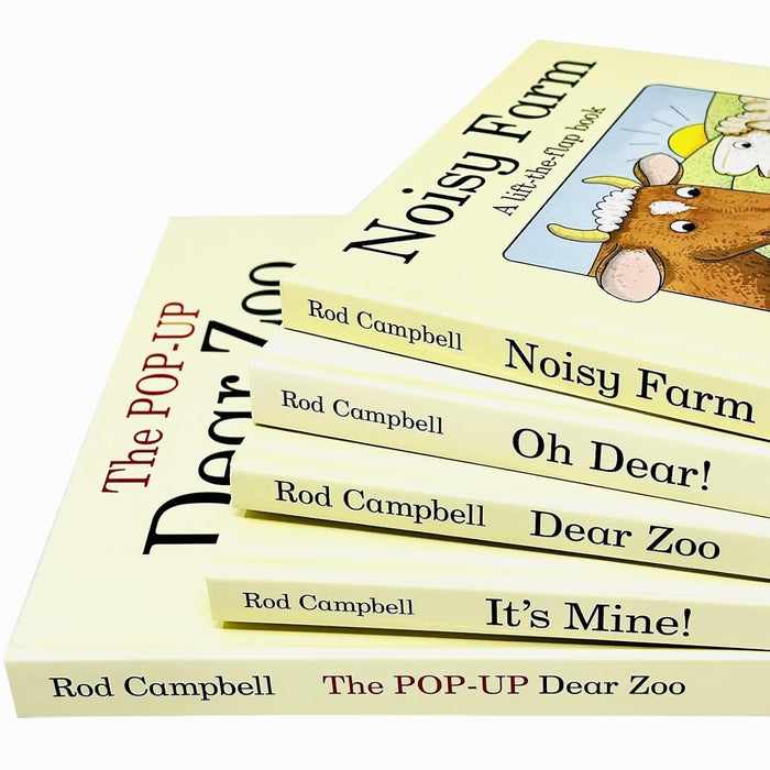 Rod Campbell Collection 5 Books Set (Noisy Farm, Oh Dear!, Dear Zoo, It's Mine! & The Pop-Up Dear Zoo)