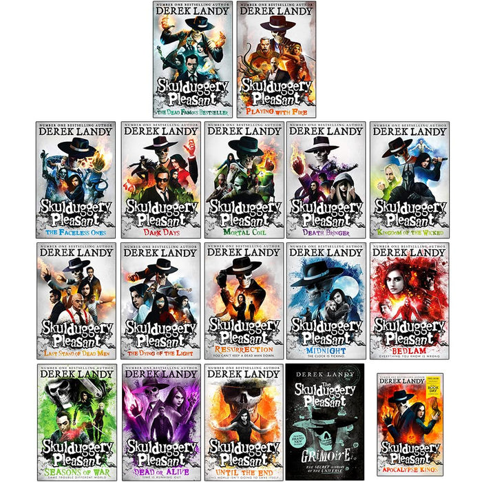 Skulduggery Pleasant Collection 17 Books Set by Derek Landy Apocalypse Kings1-16