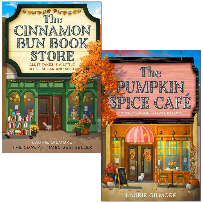 Dream Harbor Series 2 Books Collection Set By Laurie Gilmore (The Cinnamon Bun Book Store & The Pumpkin Spice Café)