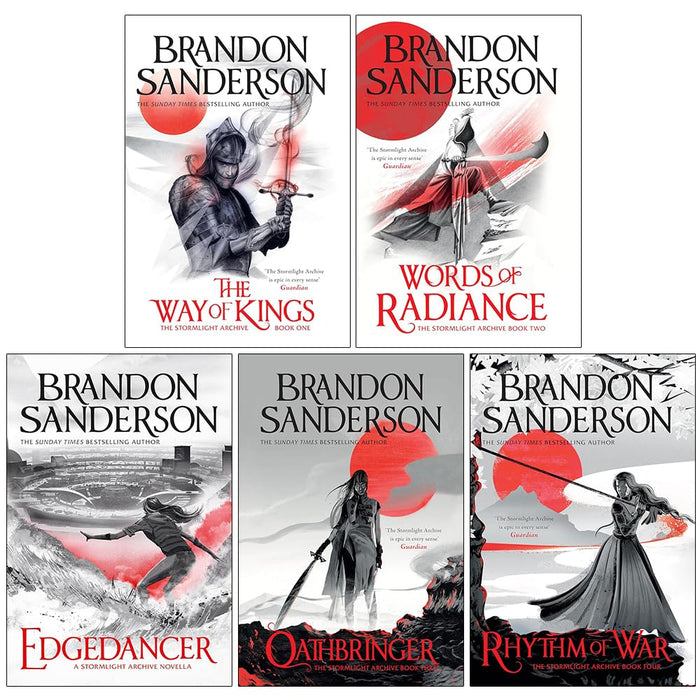 The Stormlight Archive Series 5 Books Collection Set by Brandon Sanderson (Words of Radiance Part 1 and 2, The Way of Kings Part 1 and 2 and Oathbringer Part 1 and 2)