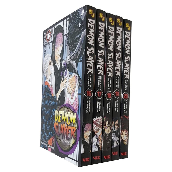 Demon Slayer Kimetsu no Yaiba Series Vol 16-20 Collection 5 Books Set By Koyoharu Gotouge