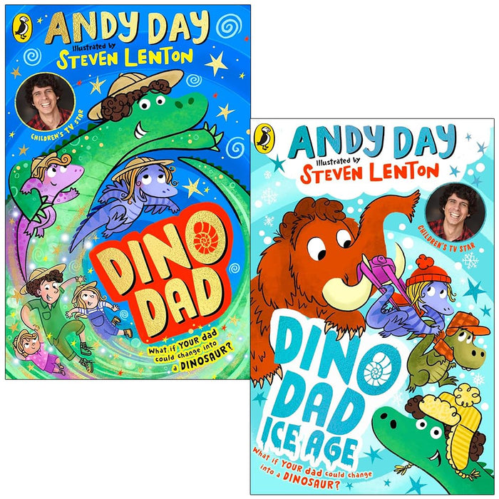 Dino Dad Series 2 Books Collection Set By Andy Day (Dino Dad and Ice Age)