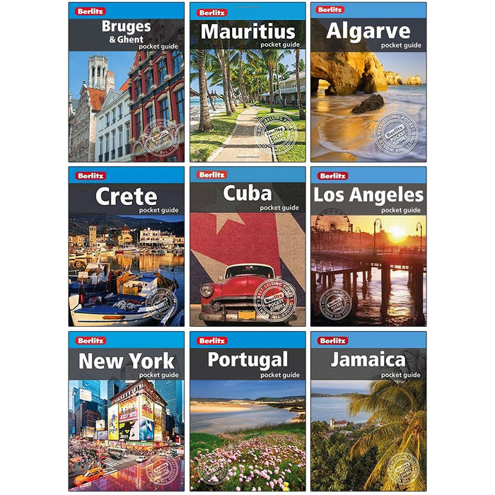 Berlitz Pocket Guides Collection 9 Books Set (Bruges & Ghent, Mauritius)