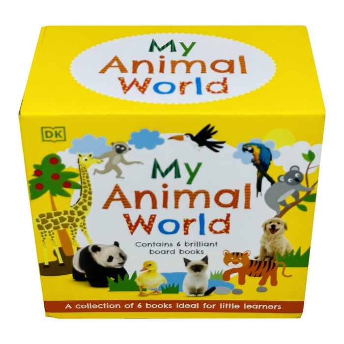 DK My Animal World 6 Books Collection Box Set (Baby Animals, Baby Dinosaurs, Cuddly Animals, Farm, Puppies & Wild Animals)