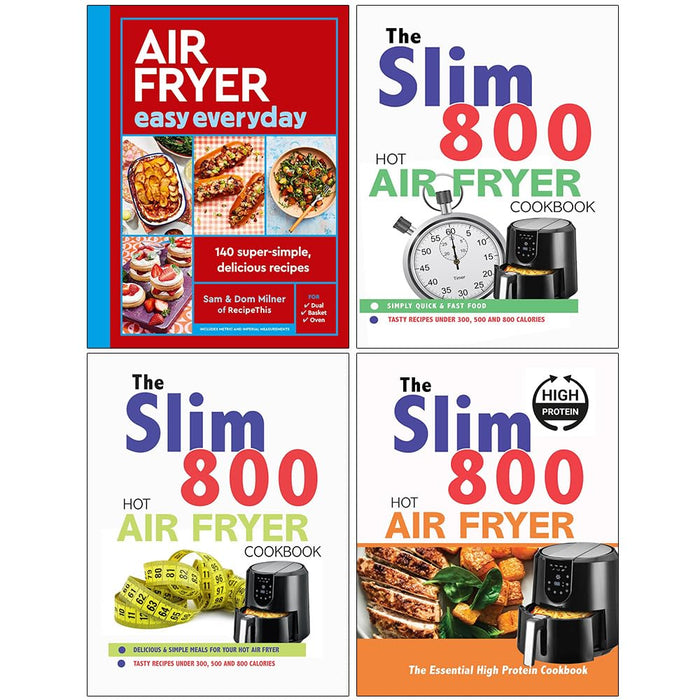 Air Fryer , The Slim 800 Hot Hot Air Fryer  & The Essential High  4 Books Collection Set