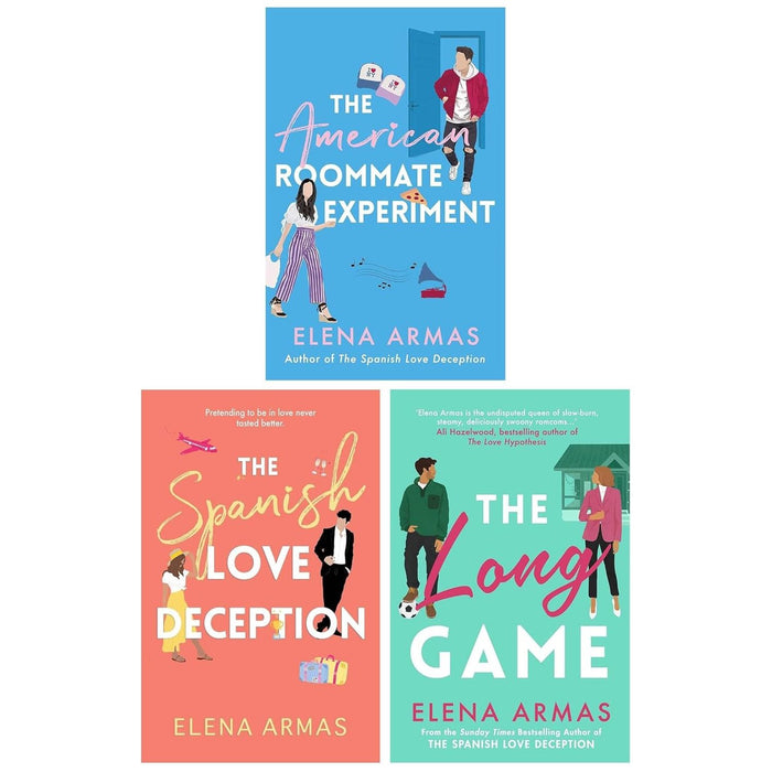 Elena Armas 3 Books Collection Set (The Spanish Love Deception, The American Roommate Experiment & The Long Game) - The Book Bundle