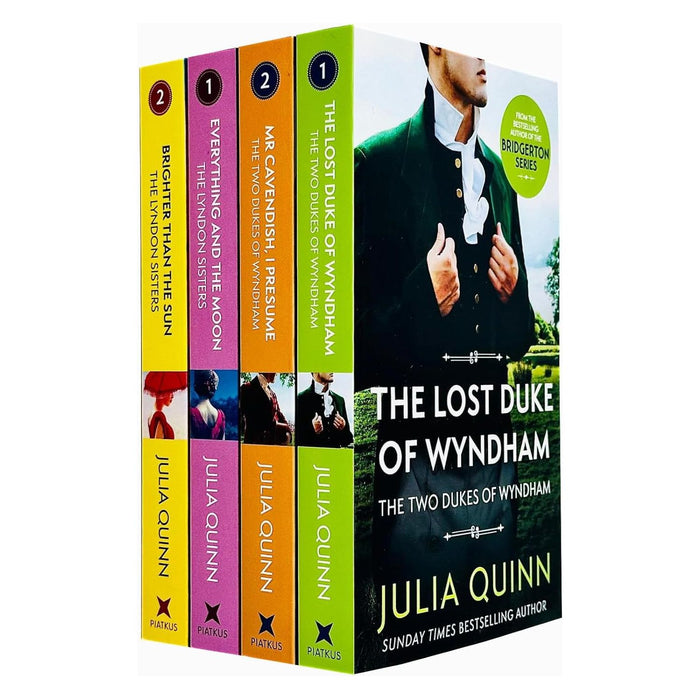 Julia Quinn Lyndon Sisters & Two Dukes of Wyndham Series 4 Books Collection Set (Everything and the Moon)