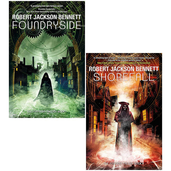 Founders Trilogy Series 2 Books Collection Set By Robert Jackson Bennett (Foundryside, Shorefall)