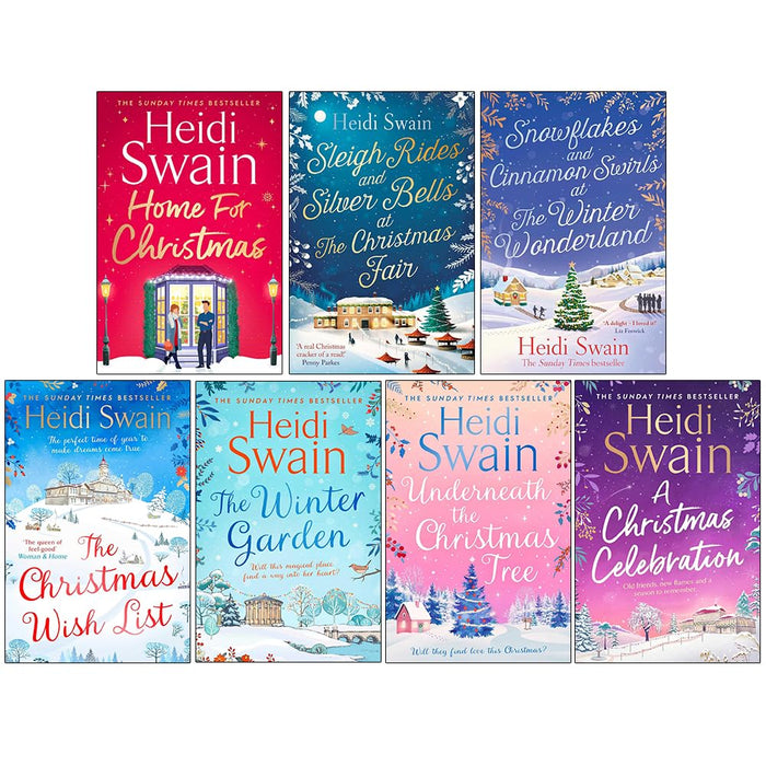 Heidi Swain Christmas Collection 7 Books Set (Home for Christmas, Sleigh Rides and Silver Bells at the Christmas Fair,The Christmas Wish List, The Winter Garden,Underneath the Christmas Tree and More)