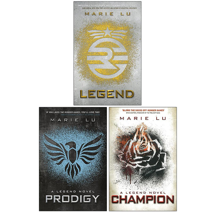Marie Lu Legend Trilogy Series Collection 3 Books Set (Legend, Prodigy, Champion)