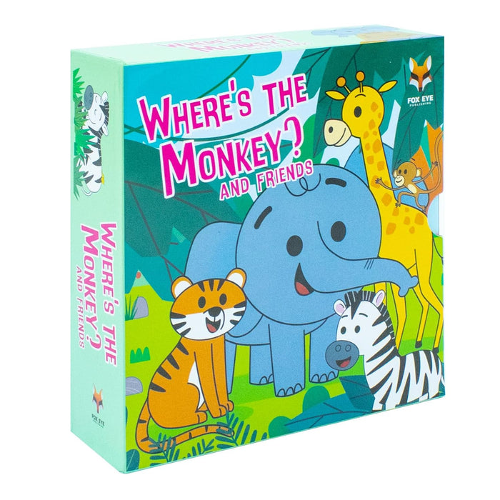 Where's the Monkey? and friends 4 books box set (Where's the monkey, Elephant, Tiger, Zebra)