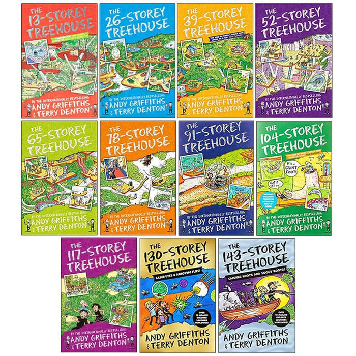 The Treehouse Storey Series 11 Books Collection Set by Andy Griffiths & Terry Denton