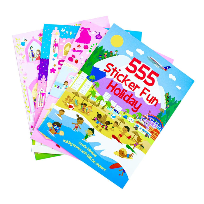 555 Sticker fun Foxeye Edition 4 books Box set (My day out, Shooping, Holiday & Wedding)