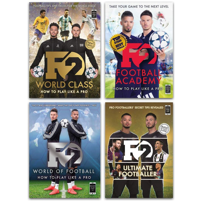 F2 Freestylers Football Series 4 Books Collection Set (F2 World Class, F2 Football Academy, F2 Ultimate Footballer, F2 World of Football)