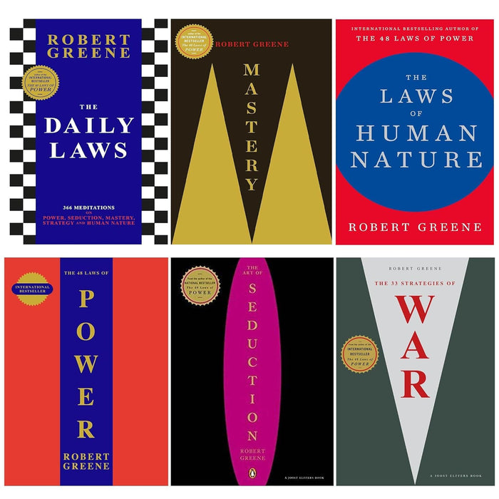 Robert Greene 6 Books Collection Set (Mastery, The Laws of Human Nature, The Daily Laws & 3 More)